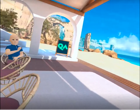 image of the qa beach vr classroom